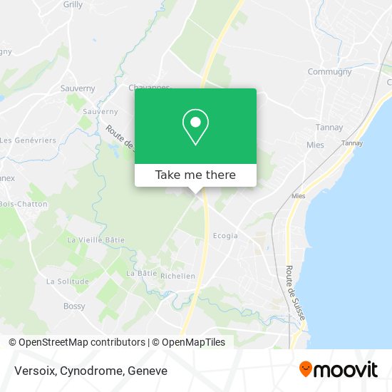 Versoix, Cynodrome Karte