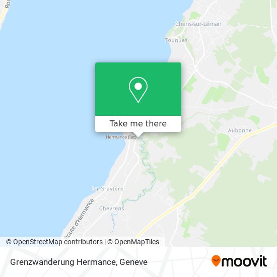 Grenzwanderung Hermance map