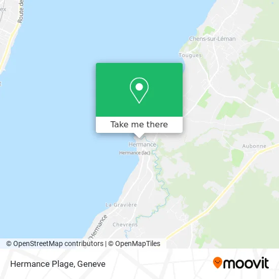 Hermance Plage map