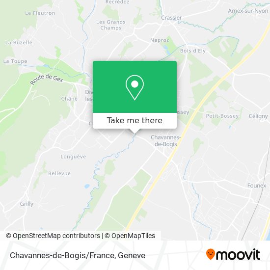 Chavannes-de-Bogis/France map