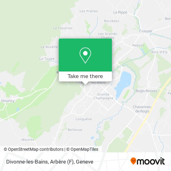 Divonne-les-Bains, Arbère (F) map