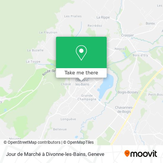 Jour de Marché à Divonne-les-Bains map