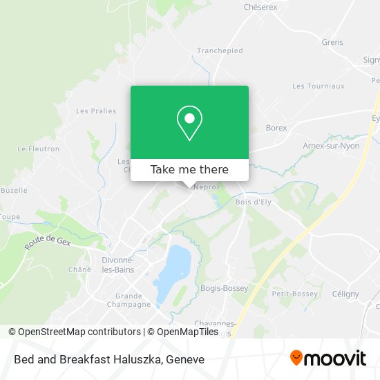 Bed and Breakfast Haluszka map