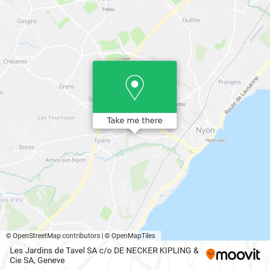 Les Jardins de Tavel SA c / o DE NECKER KIPLING & Cie SA map