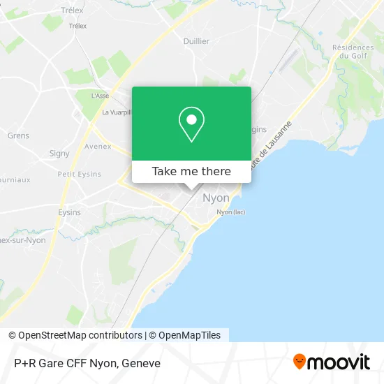 P+R Gare CFF Nyon map