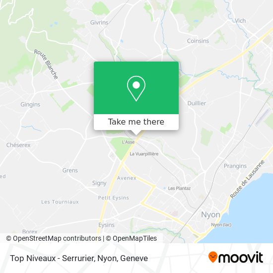 Top Niveaux - Serrurier, Nyon map