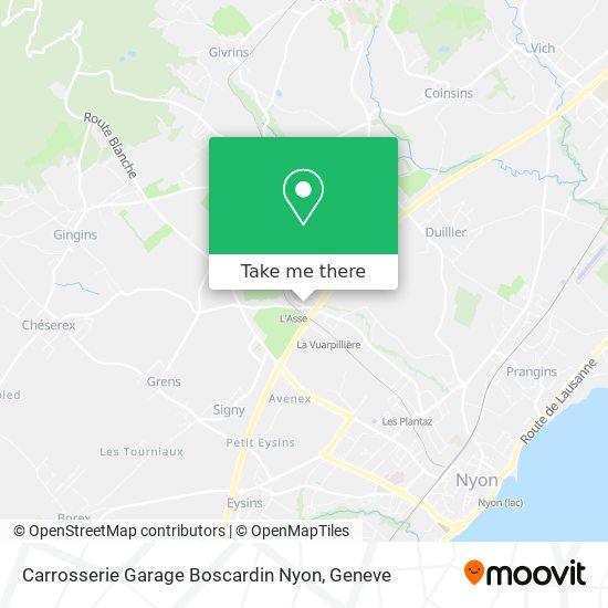 Carrosserie Garage Boscardin Nyon map