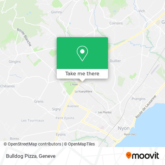 Bulldog Pizza map