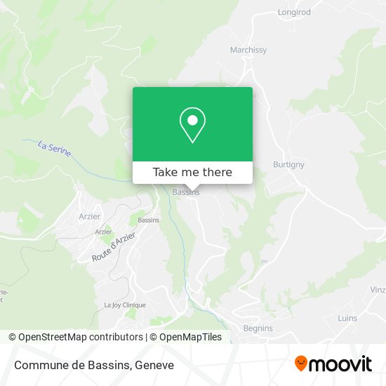 Commune de Bassins map