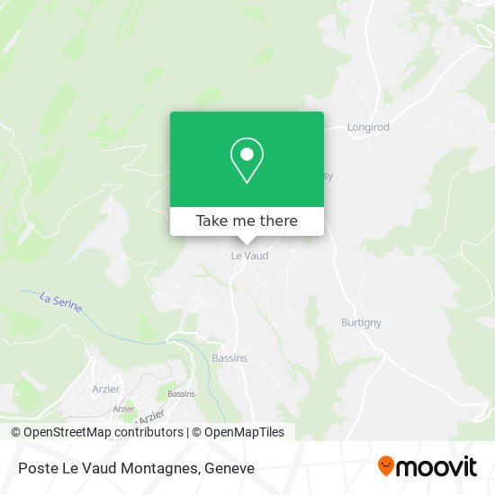 Poste Le Vaud Montagnes map
