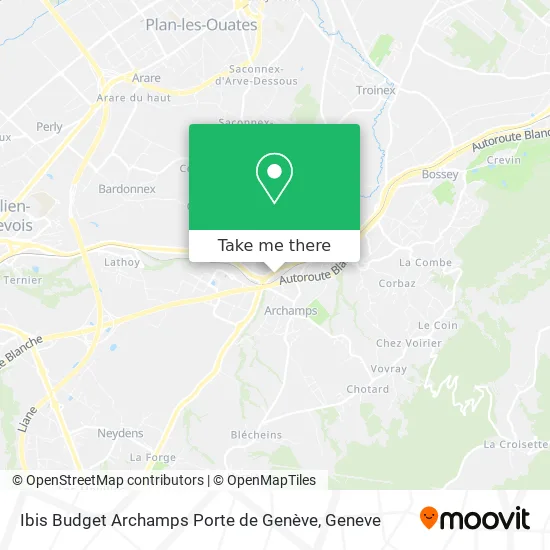 Ibis Budget Archamps Porte de Genève map