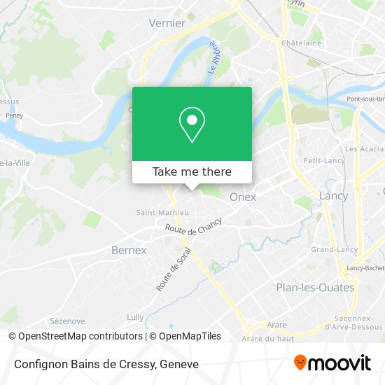 Confignon Bains de Cressy map