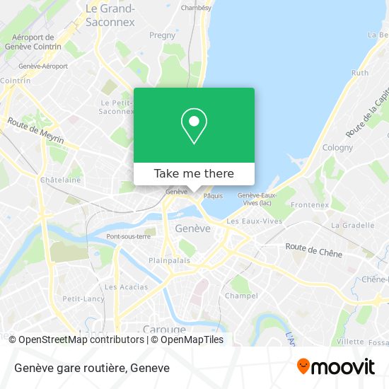 Genève gare routière map