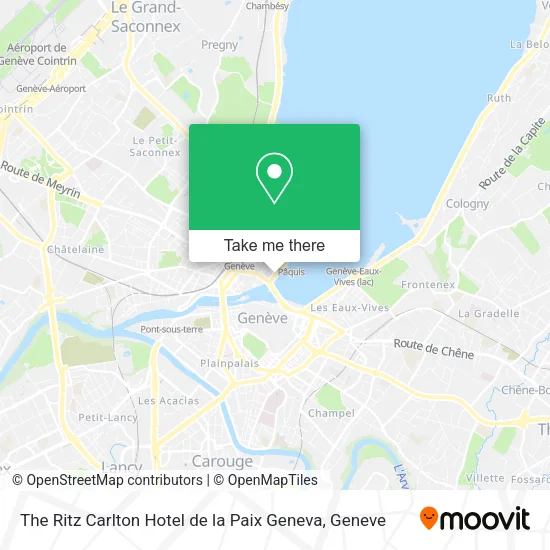 The Ritz Carlton Hotel de la Paix Geneva map