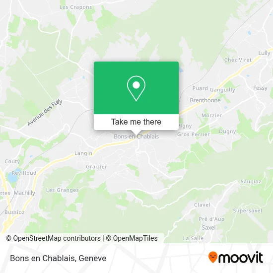 Bons en Chablais map