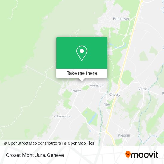 Crozet Mont Jura map