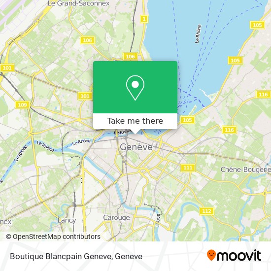 Boutique Blancpain Geneve map