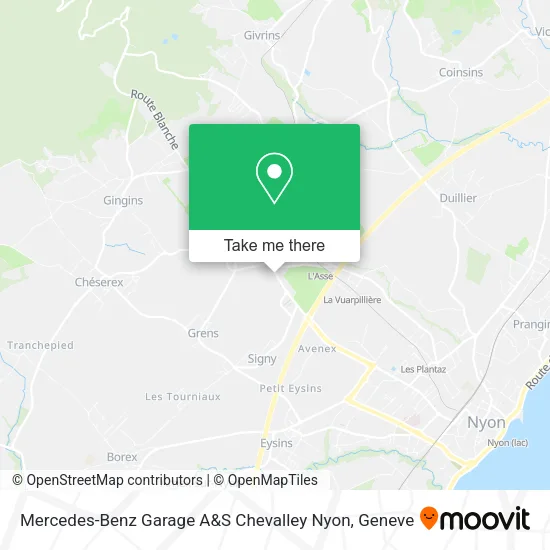 Mercedes-Benz Garage A&S Chevalley Nyon map