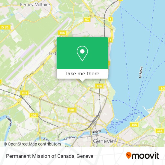 Permanent Mission of Canada map
