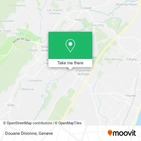 Douane Divonne map
