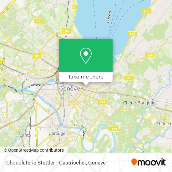Chocolaterie Stettler - Castrischer map