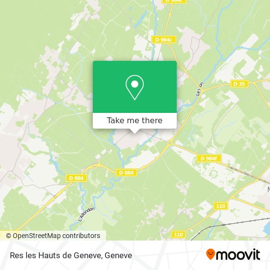Res les Hauts de Geneve map