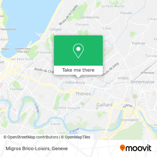 How To Get To Migros Brico-Loisirs In Chêne-Bourg By Bus, Train Or Light  Rail?