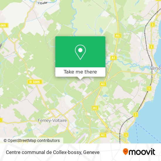Centre communal de Collex-bossy map