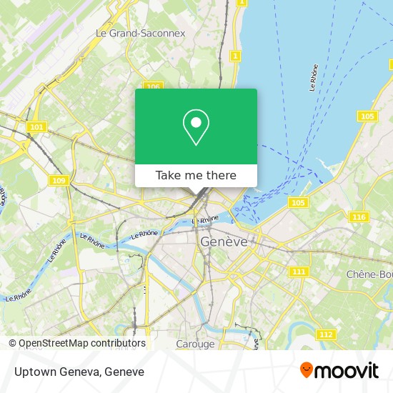 Uptown Geneva map