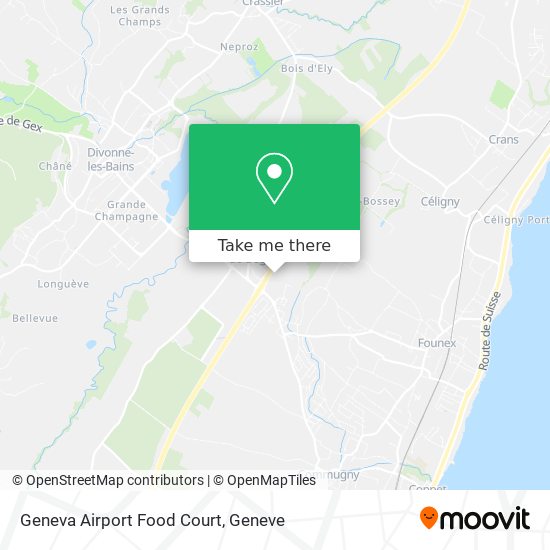 Geneva Airport Food Court map