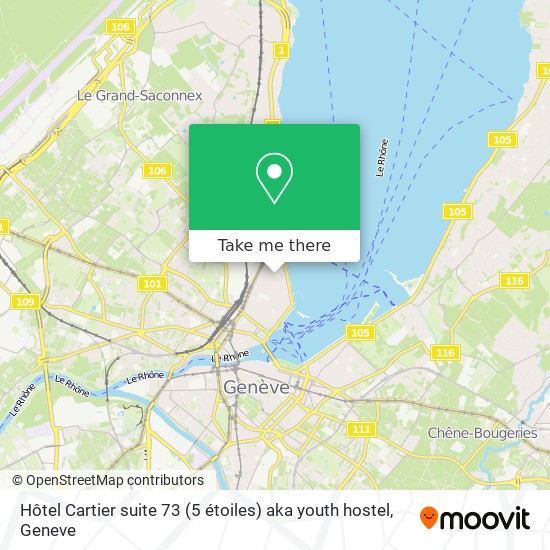 Hôtel Cartier suite 73 (5 étoiles) aka youth hostel map