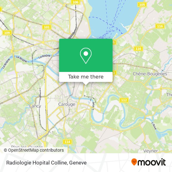 Radiologie Hopital Colline map