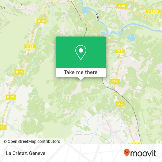 La Crêtaz map