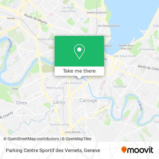 Parking Centre Sportif des Vernets Karte