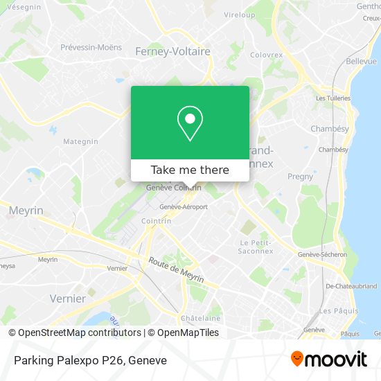 Parking Palexpo P26 map