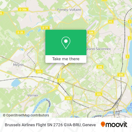 Brussels Airlines Flight SN 2726 GVA-BRU map