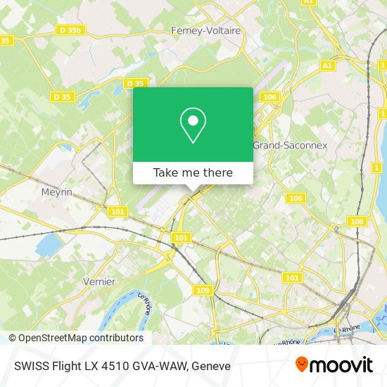 SWISS Flight LX 4510 GVA-WAW Karte