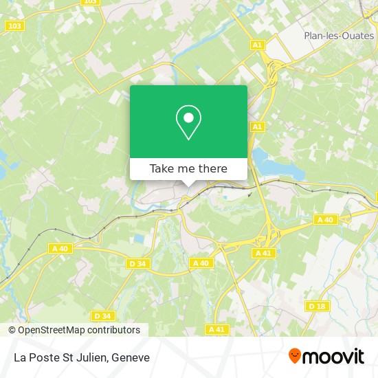 La Poste St Julien map