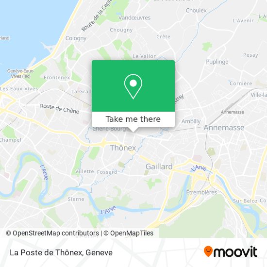 La Poste de Thônex map