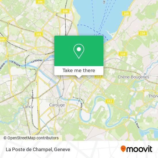 La Poste de Champel map
