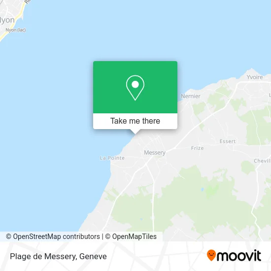 Plage de Messery map