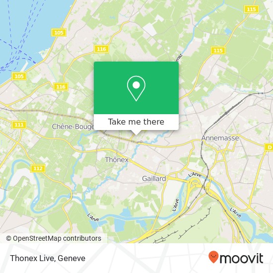 Thonex Live map