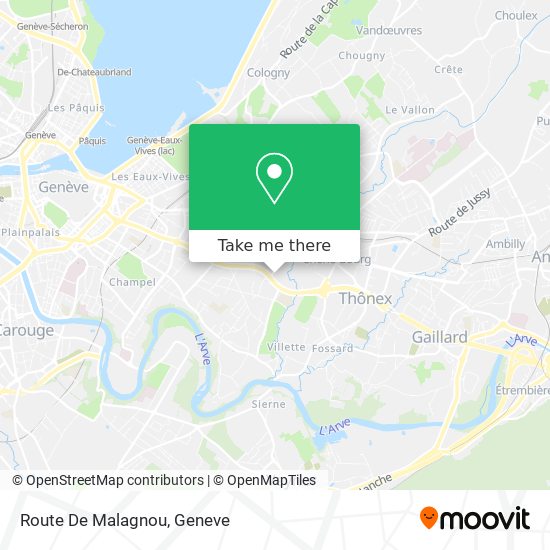 Route De Malagnou Karte