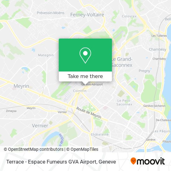 Terrace - Espace Fumeurs GVA Airport map