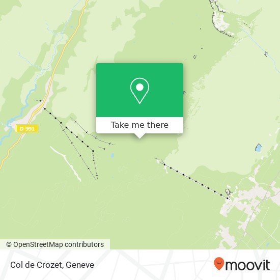 Col de Crozet map
