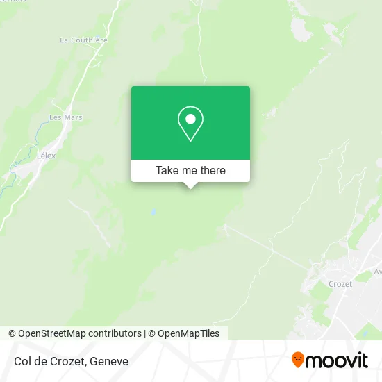 Col de Crozet map
