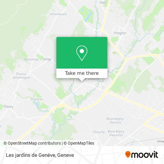 Les jardins de Genève map
