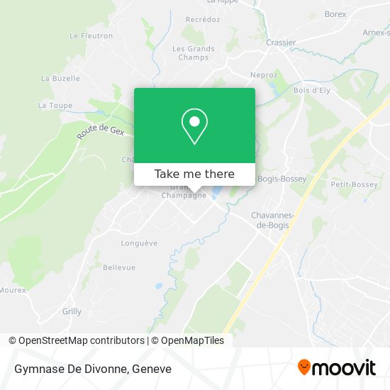 Gymnase De Divonne map