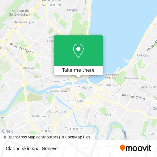 Clarins skin spa map