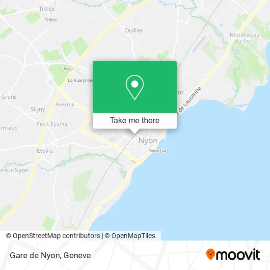 Gare de Nyon map